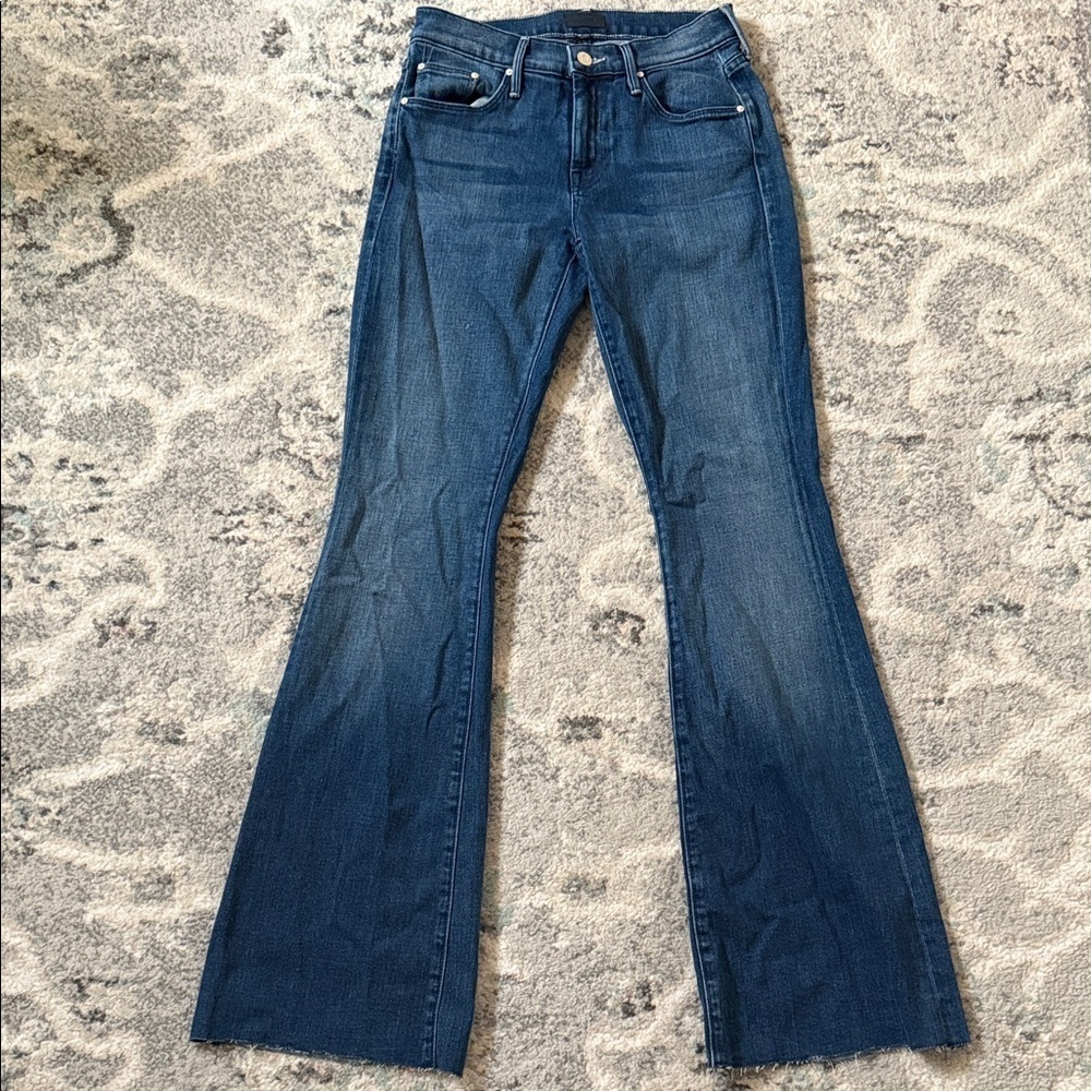 Mother The Down Low Weekender Heel Jeans in High Tide Size 27